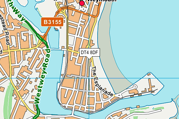 DT4 8DF map - OS VectorMap District (Ordnance Survey)