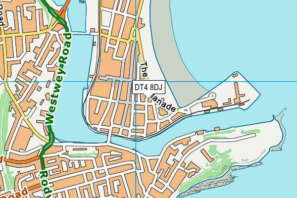 DT4 8DJ map - OS VectorMap District (Ordnance Survey)