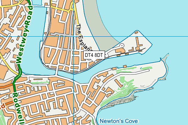 DT4 8DT map - OS VectorMap District (Ordnance Survey)