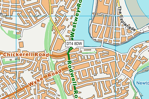 DT4 8DW map - OS VectorMap District (Ordnance Survey)