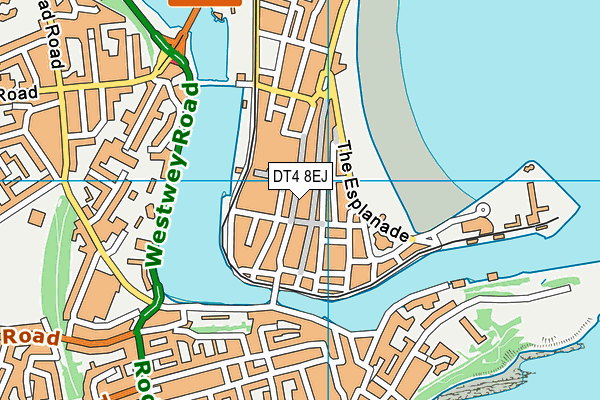 DT4 8EJ map - OS VectorMap District (Ordnance Survey)