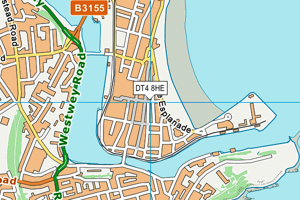 DT4 8HE map - OS VectorMap District (Ordnance Survey)