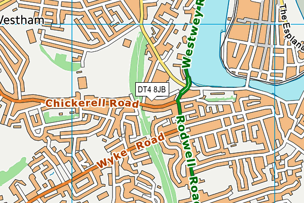 DT4 8JB map - OS VectorMap District (Ordnance Survey)