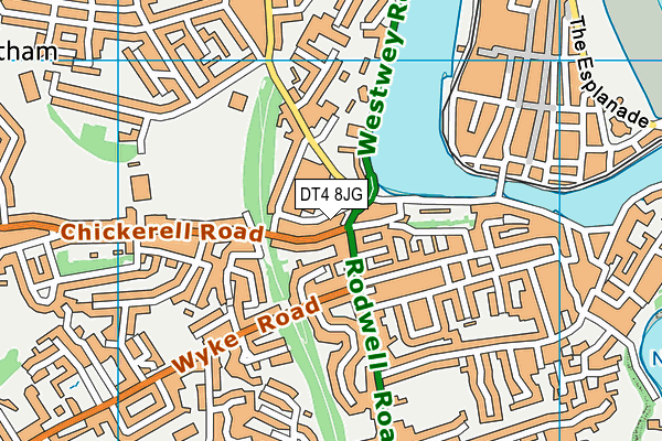 DT4 8JG map - OS VectorMap District (Ordnance Survey)