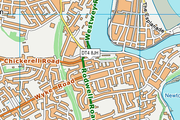 DT4 8JH map - OS VectorMap District (Ordnance Survey)