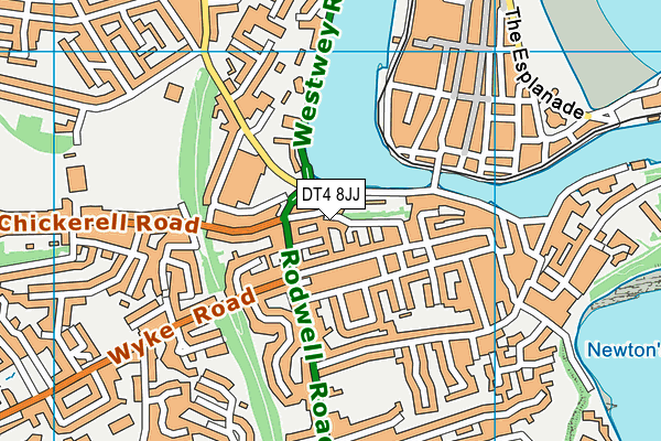 DT4 8JJ map - OS VectorMap District (Ordnance Survey)