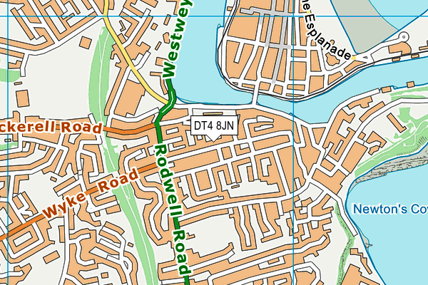 DT4 8JN map - OS VectorMap District (Ordnance Survey)