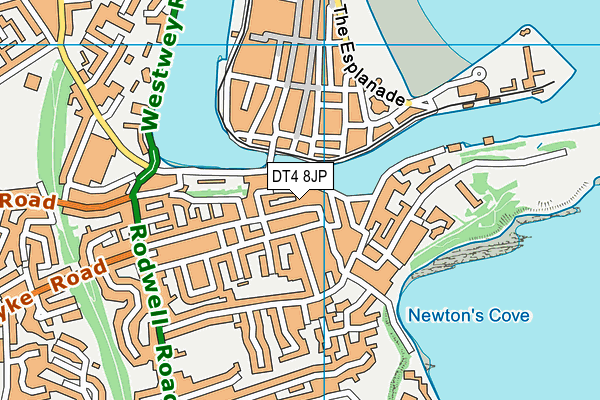 DT4 8JP map - OS VectorMap District (Ordnance Survey)