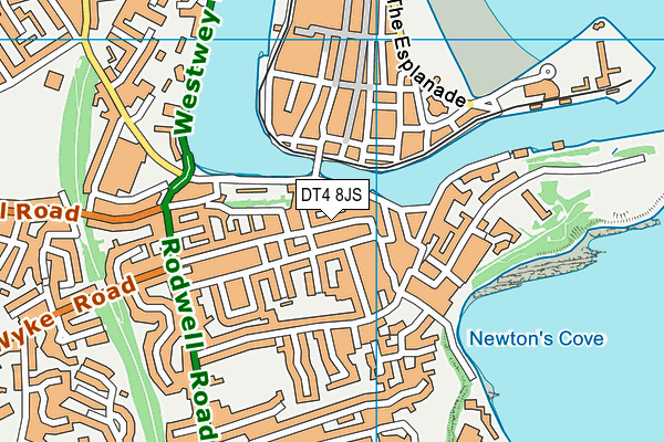 DT4 8JS map - OS VectorMap District (Ordnance Survey)
