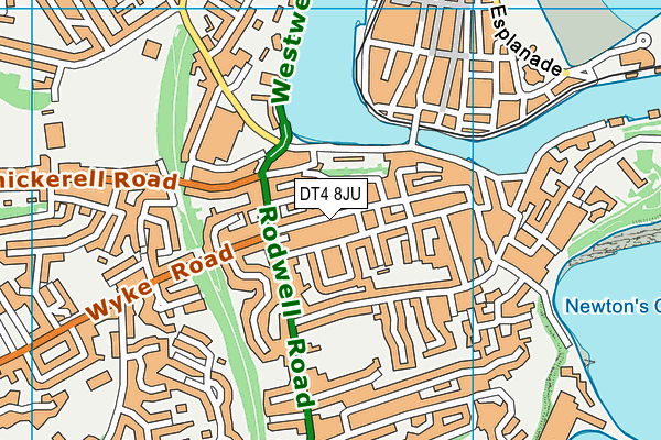 DT4 8JU map - OS VectorMap District (Ordnance Survey)