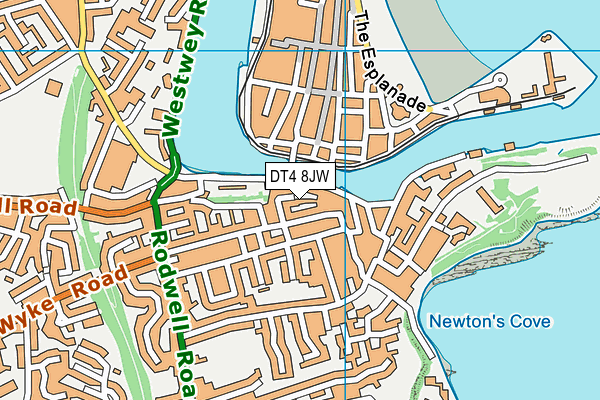 DT4 8JW map - OS VectorMap District (Ordnance Survey)