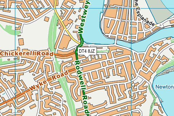 DT4 8JZ map - OS VectorMap District (Ordnance Survey)