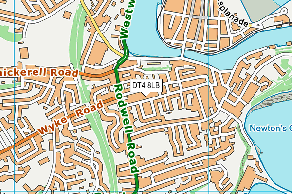 DT4 8LB map - OS VectorMap District (Ordnance Survey)