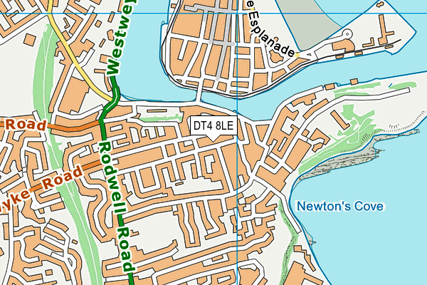 DT4 8LE map - OS VectorMap District (Ordnance Survey)