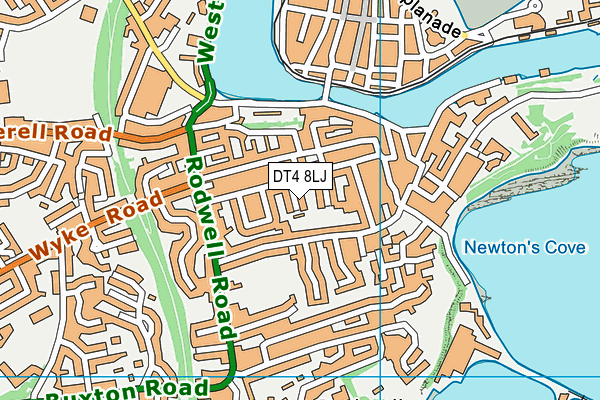 DT4 8LJ map - OS VectorMap District (Ordnance Survey)