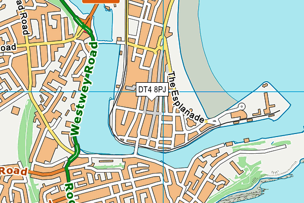 DT4 8PJ map - OS VectorMap District (Ordnance Survey)