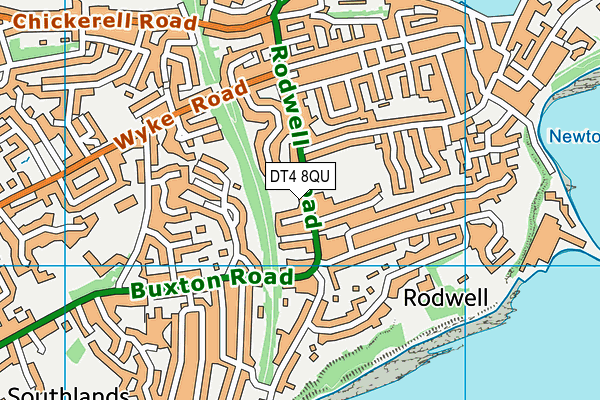 DT4 8QU map - OS VectorMap District (Ordnance Survey)