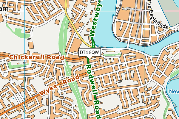 DT4 8QW map - OS VectorMap District (Ordnance Survey)