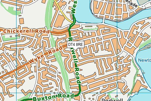 DT4 8RE map - OS VectorMap District (Ordnance Survey)