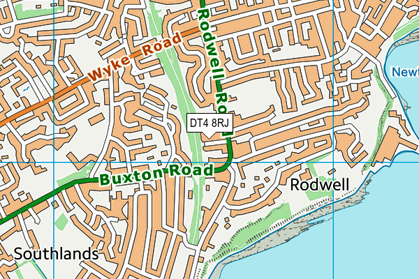 DT4 8RJ map - OS VectorMap District (Ordnance Survey)