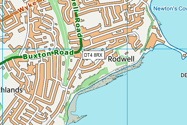 DT4 8RX map - OS VectorMap District (Ordnance Survey)