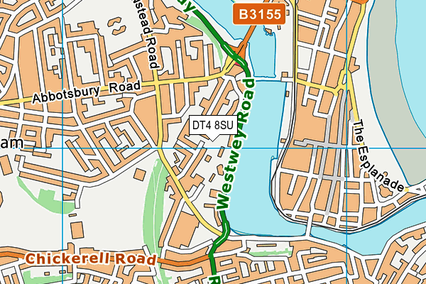 DT4 8SU map - OS VectorMap District (Ordnance Survey)