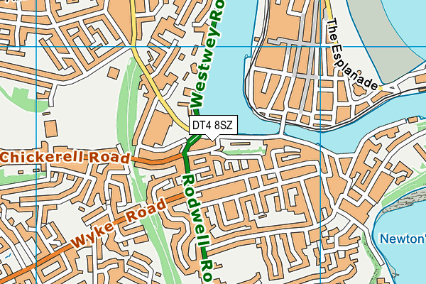 DT4 8SZ map - OS VectorMap District (Ordnance Survey)