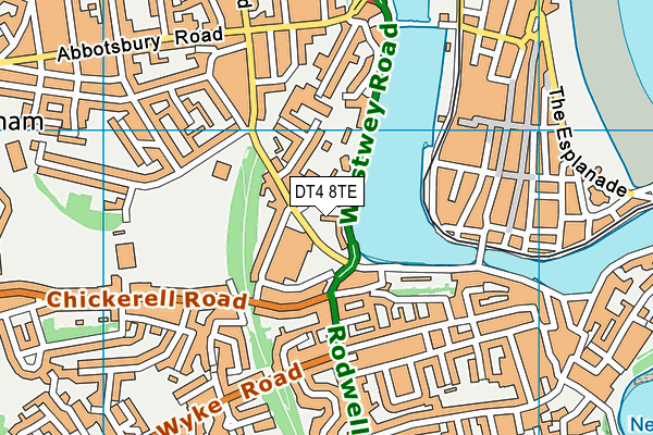 DT4 8TE map - OS VectorMap District (Ordnance Survey)