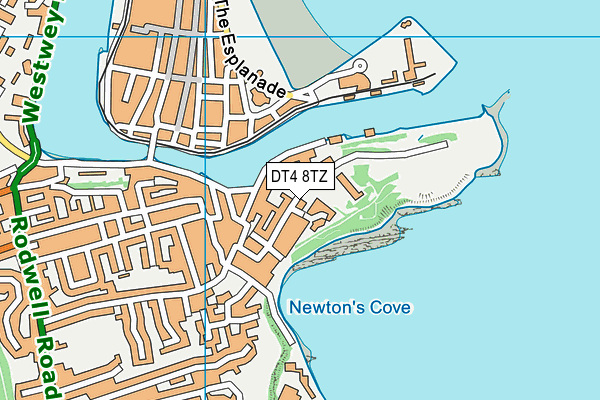 DT4 8TZ map - OS VectorMap District (Ordnance Survey)