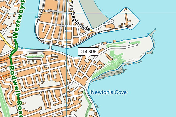 DT4 8UE map - OS VectorMap District (Ordnance Survey)