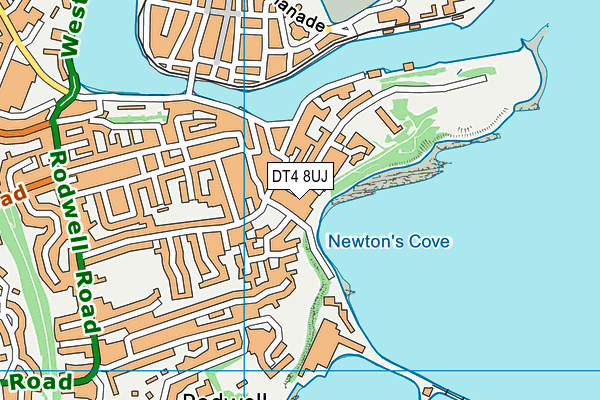 DT4 8UJ map - OS VectorMap District (Ordnance Survey)