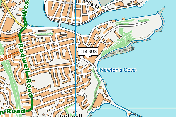 DT4 8US map - OS VectorMap District (Ordnance Survey)