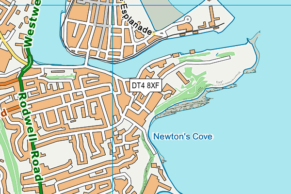 DT4 8XF map - OS VectorMap District (Ordnance Survey)