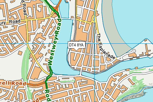 DT4 8YA map - OS VectorMap District (Ordnance Survey)
