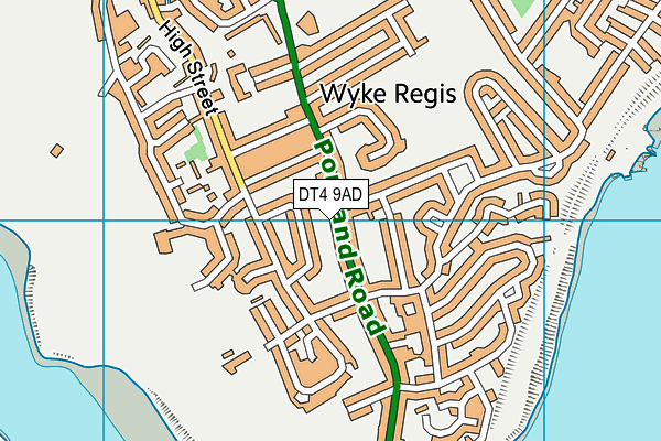 DT4 9AD map - OS VectorMap District (Ordnance Survey)