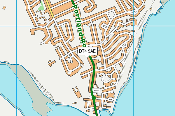 DT4 9AE map - OS VectorMap District (Ordnance Survey)