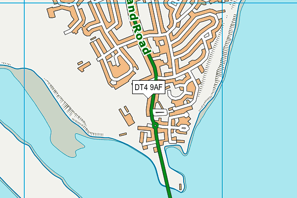 DT4 9AF map - OS VectorMap District (Ordnance Survey)