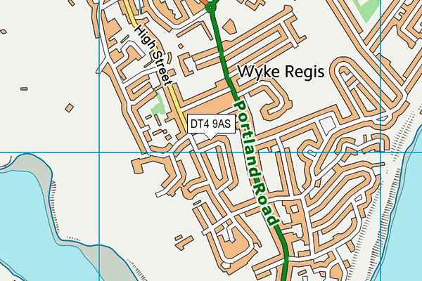 DT4 9AS map - OS VectorMap District (Ordnance Survey)