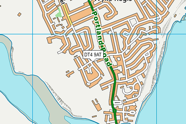 DT4 9AT map - OS VectorMap District (Ordnance Survey)