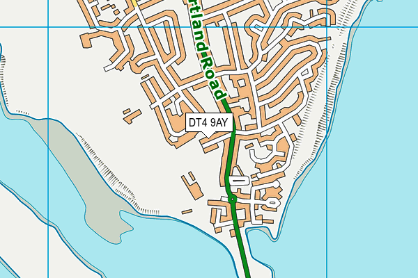DT4 9AY map - OS VectorMap District (Ordnance Survey)