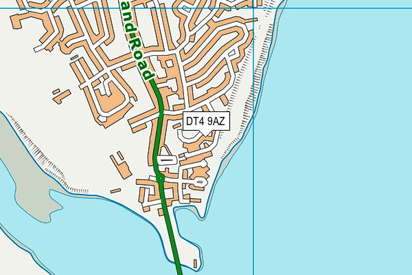 DT4 9AZ map - OS VectorMap District (Ordnance Survey)