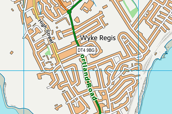 DT4 9BG map - OS VectorMap District (Ordnance Survey)