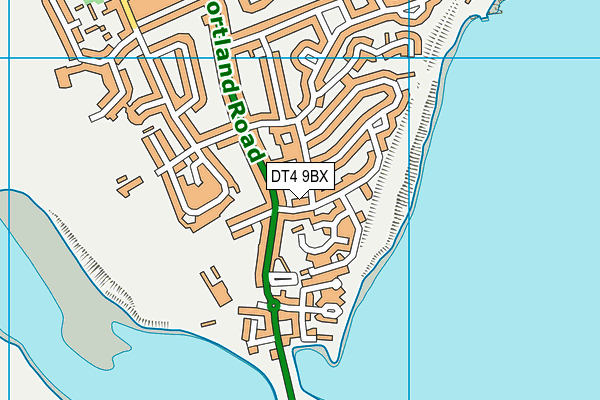 DT4 9BX map - OS VectorMap District (Ordnance Survey)