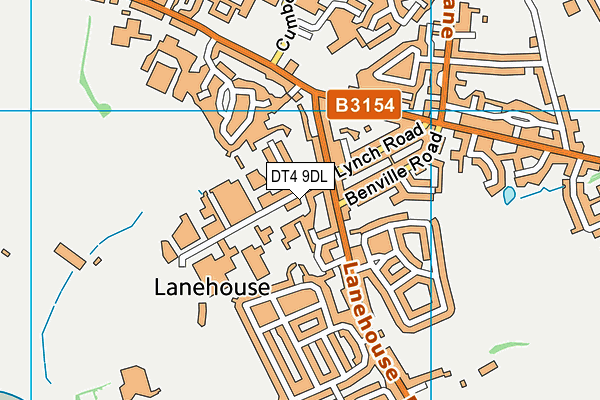 DT4 9DL map - OS VectorMap District (Ordnance Survey)
