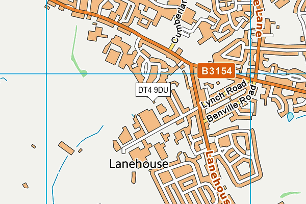 DT4 9DU map - OS VectorMap District (Ordnance Survey)