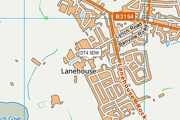 DT4 9DW map - OS VectorMap District (Ordnance Survey)