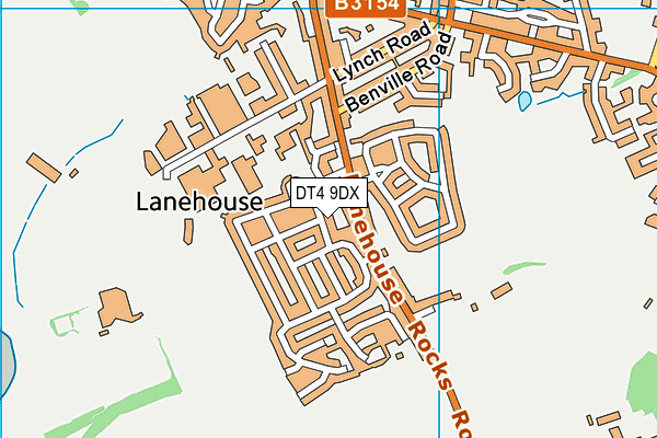 DT4 9DX map - OS VectorMap District (Ordnance Survey)