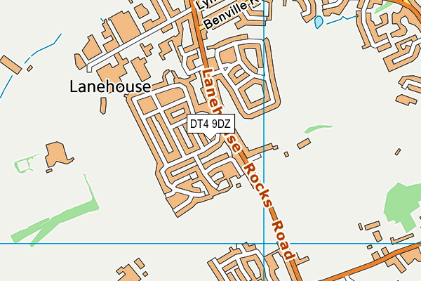 DT4 9DZ map - OS VectorMap District (Ordnance Survey)