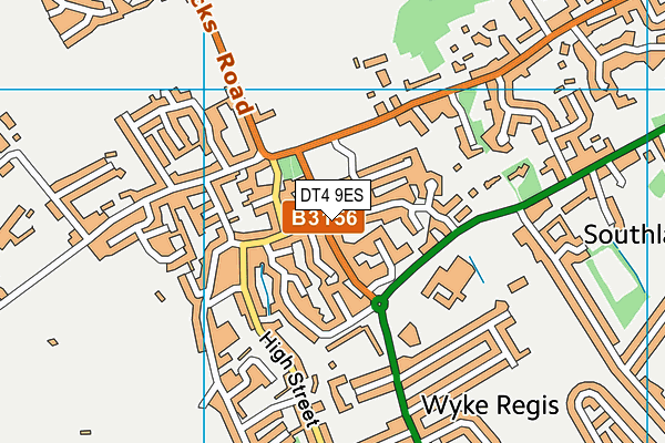 DT4 9ES map - OS VectorMap District (Ordnance Survey)