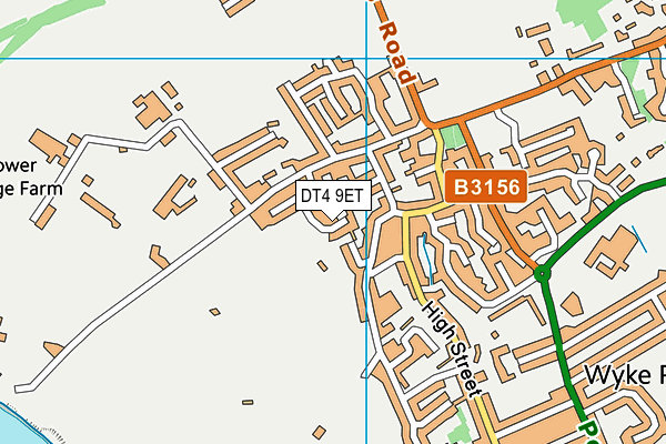DT4 9ET map - OS VectorMap District (Ordnance Survey)